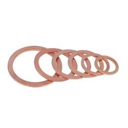 10PCS/Pack 2mm Thickness M4 5 6 7 8 10 12 14 15 16 17 18 20 21 22 24 25 26mm Copper Washer Solid Gasket Sump Plug Oil Seal