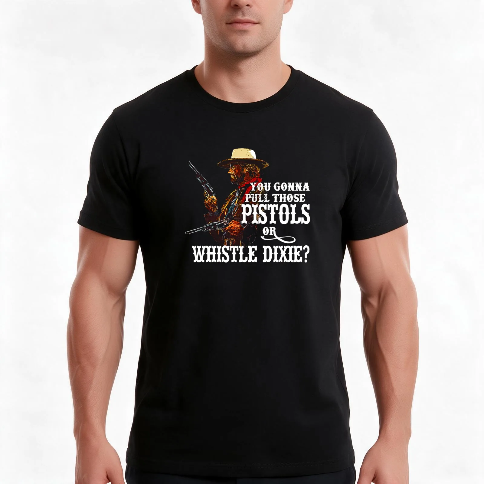 Whistle Dixie - From THE OUTLAW JOSEY WALES T-Shirt, Summer Casual Cotton Tee, Oversized Streetwear Tops, Vintage Graphic Print