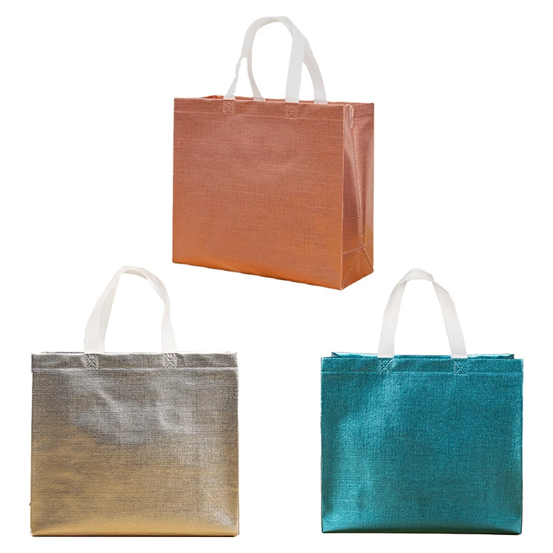 Fashion Shiny Laser Foldable Shopping Bag Eco-Friendly Tote Folding Pouch Reusable Grocery Bag Large-capacity Shopping Bags