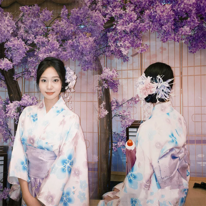 

Traditional Japanese Kimono Lolita Dress Photography Clothes Cosplay Yukata Women for Halloween Party Outfit
