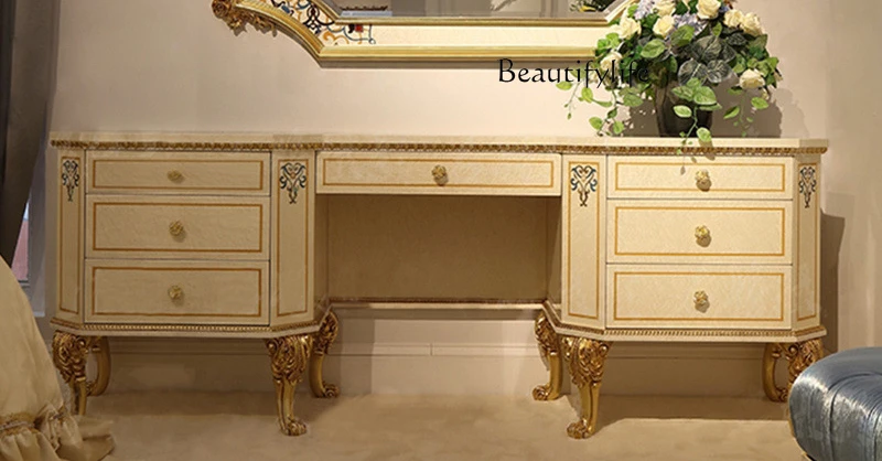 European dresser bedroom luxury solid wood French high-end designer style fashionable and exquisite