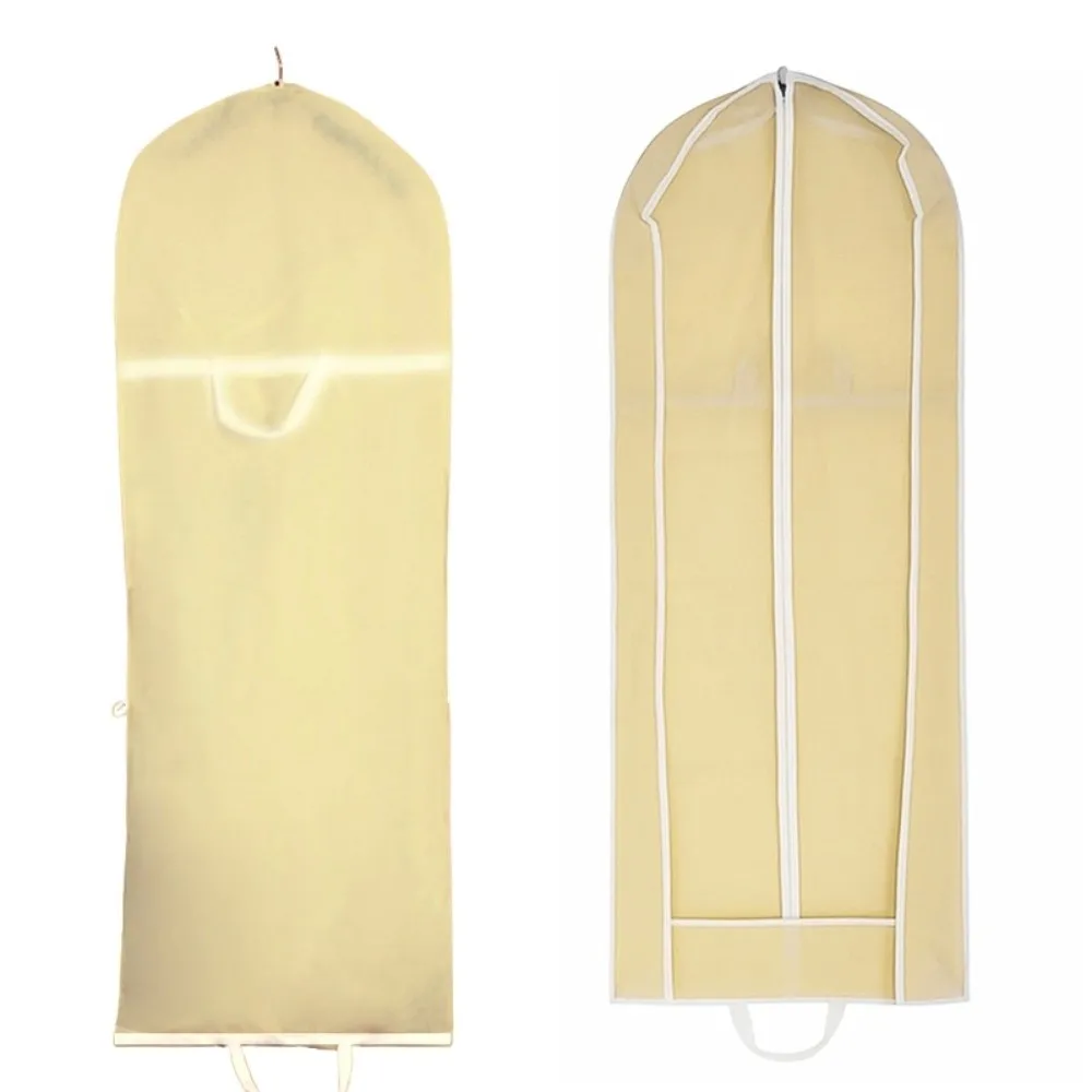 180cm Wedding Dress Cover Zipper Hanging Design Formal Dress Dust Cover Transparent Breathable Foldable Clothes Storage Bag