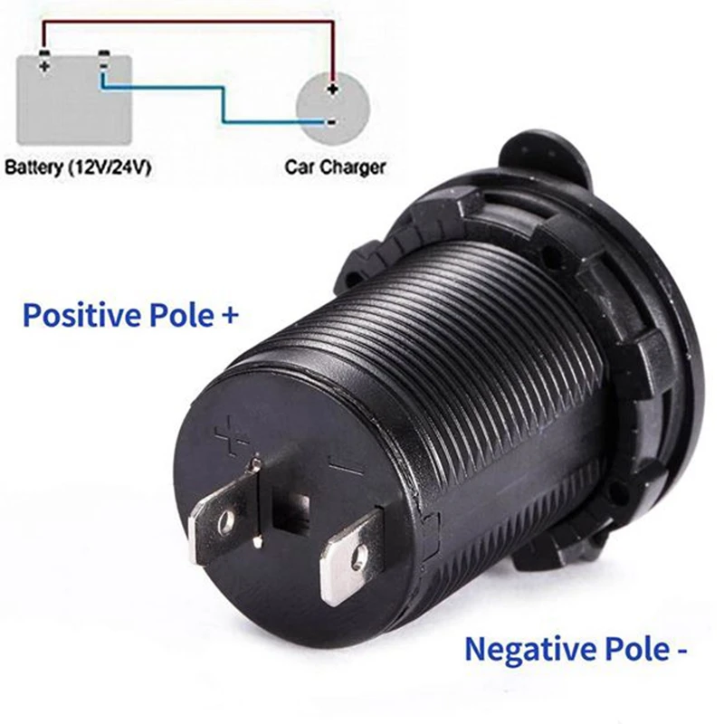 5Pcs 12V Power Waterproof Socket Car Cigarette Lighter Socket Cigarette Lighter Adapter For Marine ATV RV Motorcycle