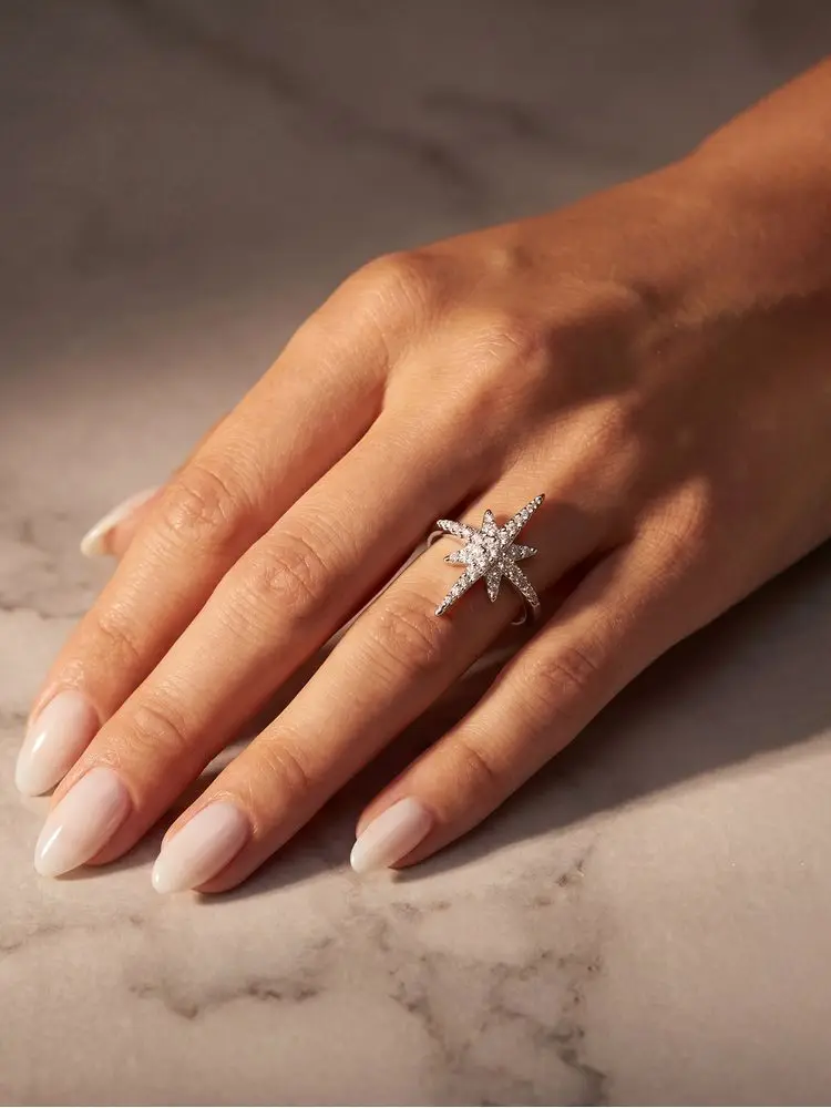 Echter Moissanit-Diamant mit Zertifikat, Brillante Ringe für Damen, Alltag und Party, 925 Sterling Silber, Edle Schmuckstücke – Detail 3