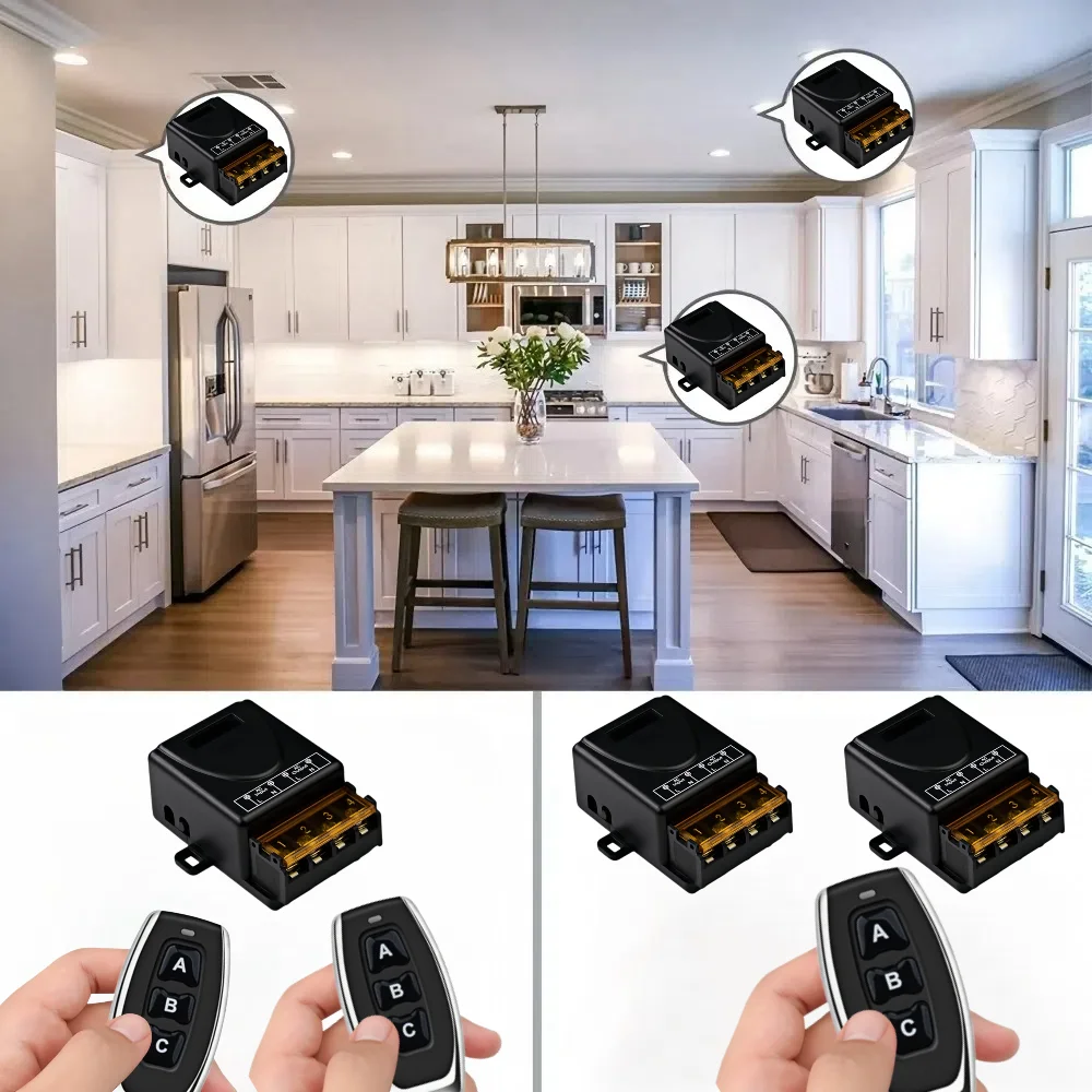 433 Mhz Fernbedienung RF Wireless Schalter AC 110 V 220 V 1CH 30A Relais Empfänger und 3CH Sender für Tür Elektromagnetische Schloss