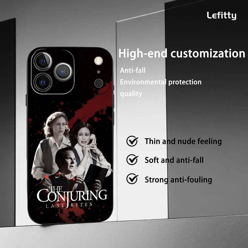 حافظة هاتف فيلم The C-Conjuring L-Last Rites لهاتف آيفون 17 16 15 14 13 12 11 Pro Max Plus Mini Black Frosted Soft Shell Funda