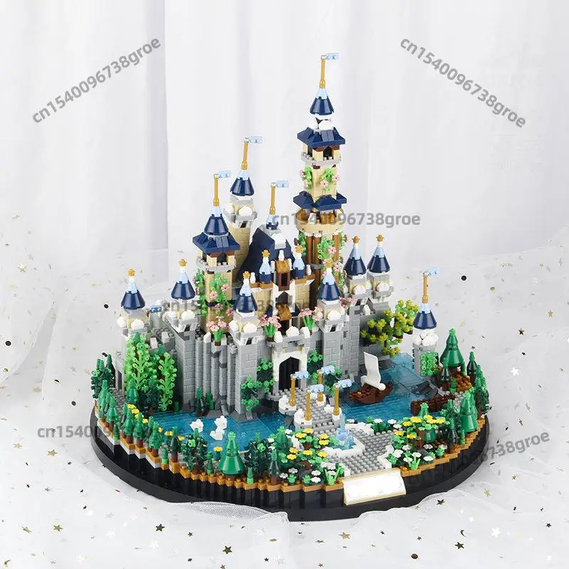 3600PCS Creative City Fairytale Princess Castle Building Blocks Micro Particle Assemble Diamond Bricks Kids Toys Gifts For Girl