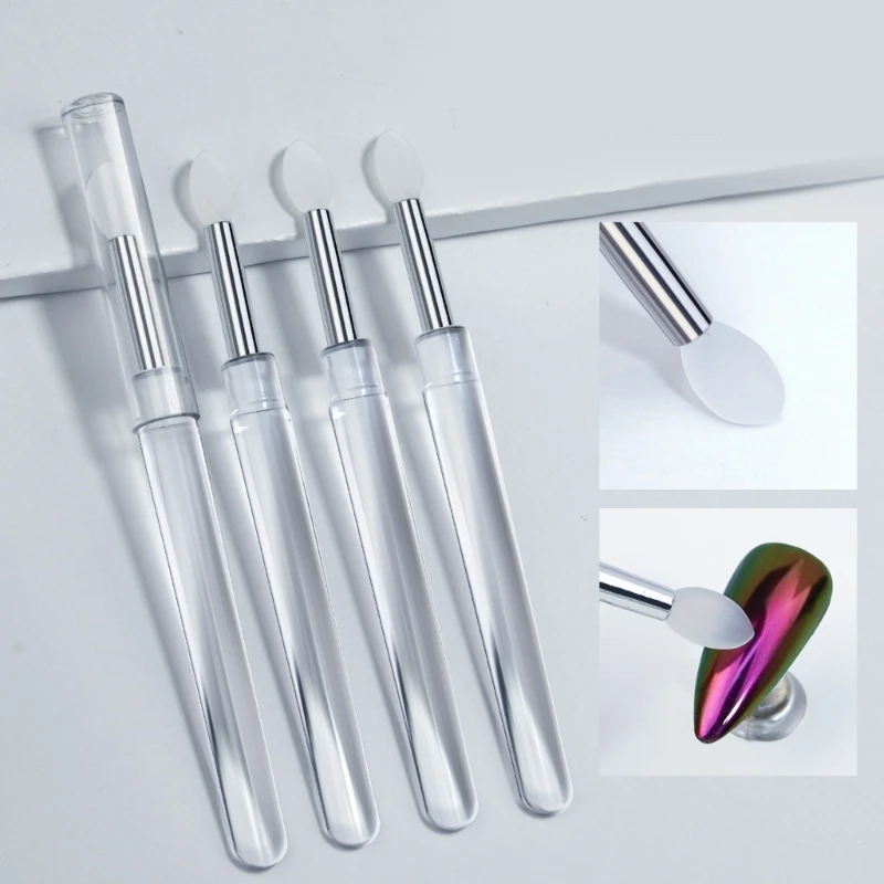 Q1QD Durable and Easy to Use Art Silicone Brush Perfect for Mirror Powder Pigments