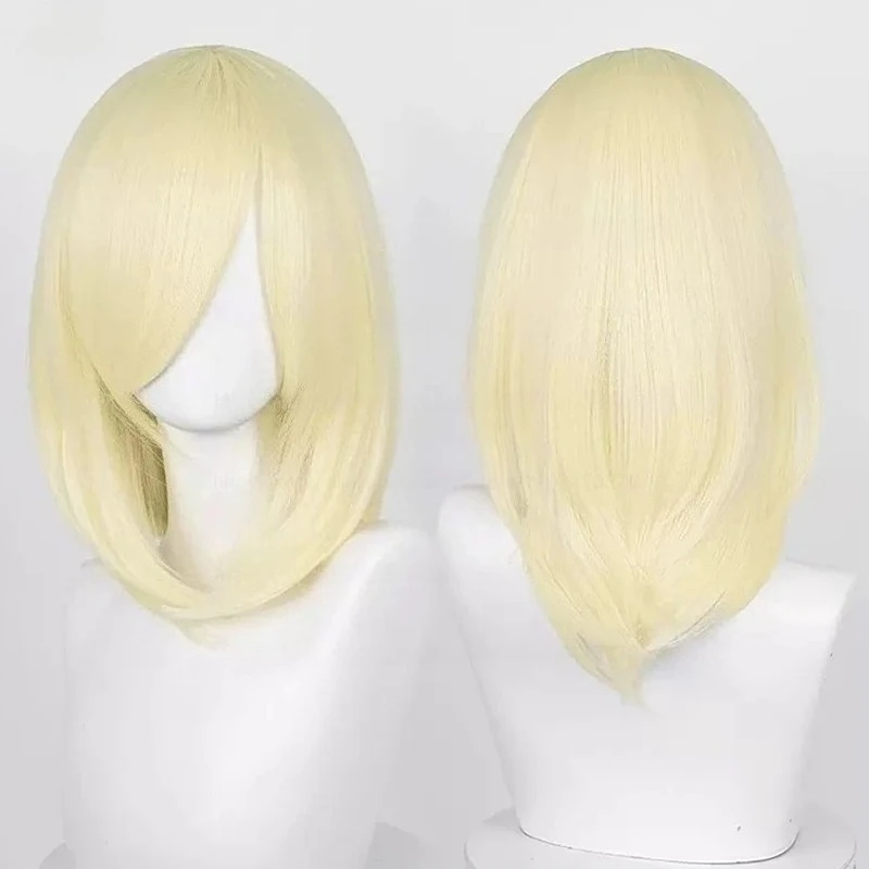 Anime 40cm Medium Basic Bang Blond Wig