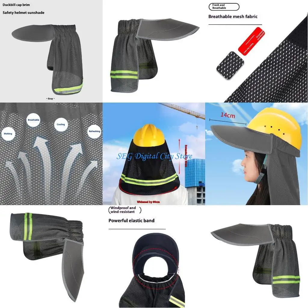 

U75B Summer Safety Caps Sun Shade Removable Sunlight Blocking Cover For Gardening