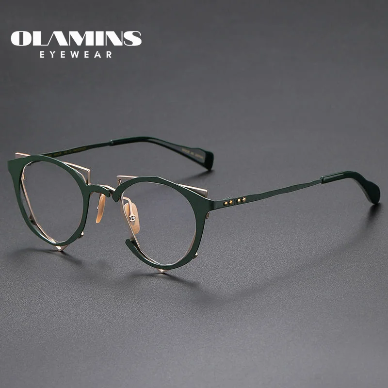 

OLAMINS​ Luxury Shenzhen Titanium Eyewear Optical Eye Glasses Frame For Men Eye Glasses 0045