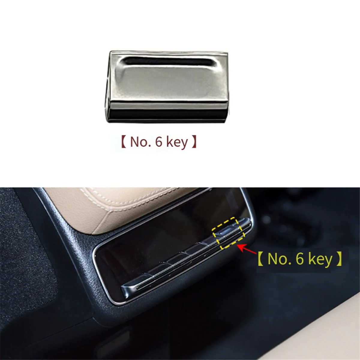 Car Rear A/C Switch Adjustment Button for Mercedes Benz GLS GLE W167 2020-2024 Multimedia Switch Cover Button No.