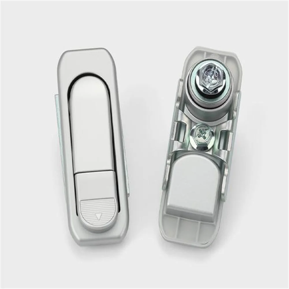 1pc Zinc Alloy Flat Lock Push Button Latch Quick Locking Unlocking For Power Distribution Cabinet Electric Boxes File Cabinets