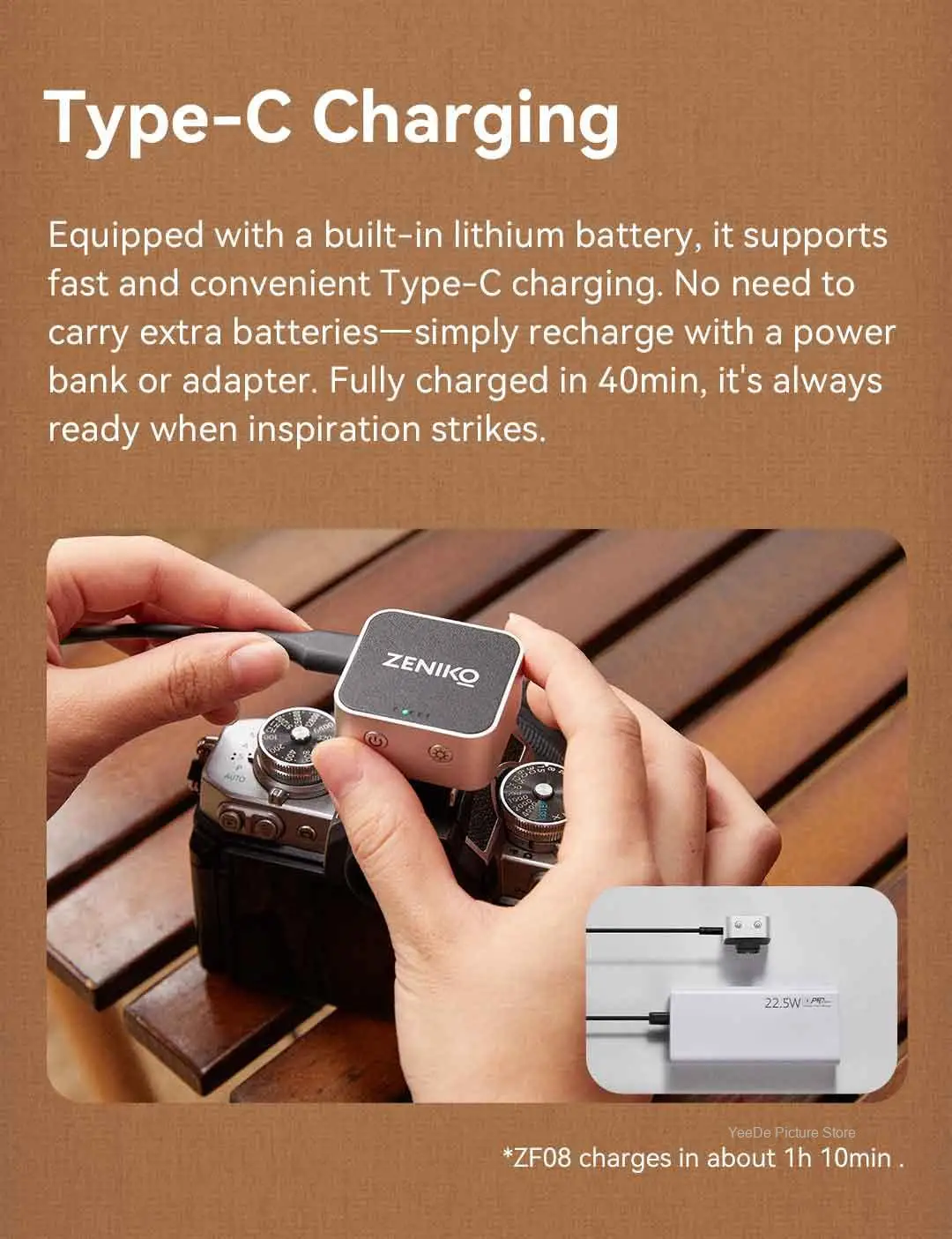 ZENIKO ZF04 ZF08 فلاش ريترو صغير عالمي الحذاء الساخن كاميرا ضوء فلاش ل فوجي XT5 X100 XM5 سوني ZVE10 A7M4 نيكون Z30 كانون R8