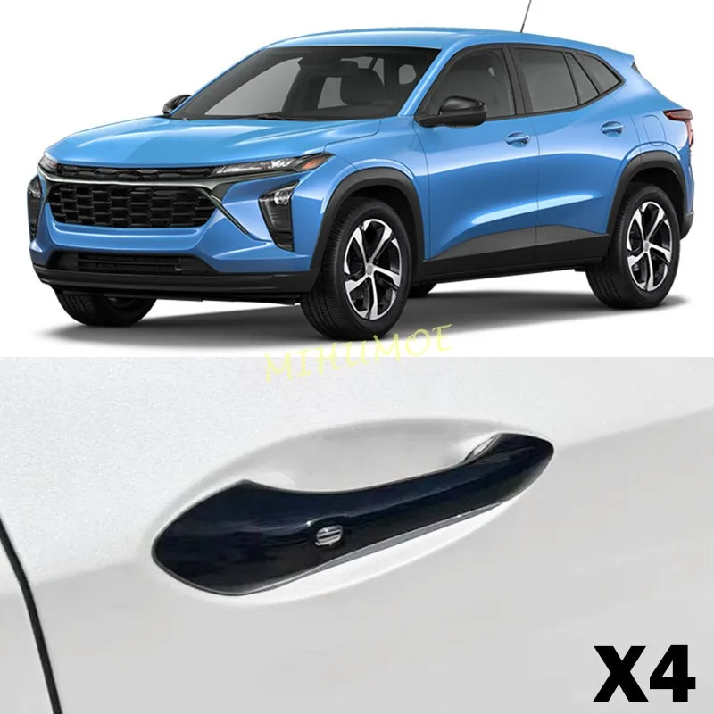

Glossy Black Keyless Door Handle Cover Sticker Frame For Chevrolet Trax 2024 2025 Exterior Car Styling Accessories