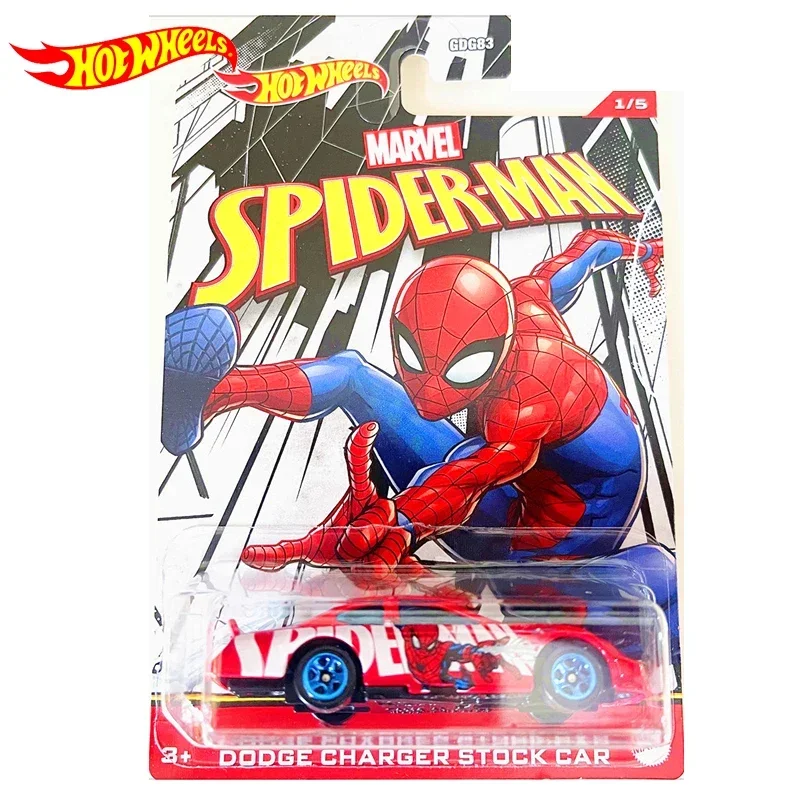 Original Hot Wheels Car Marvel Spiderman Diecast 1:64 Voiture Circle Tracker Camaro Chevy Kids Boys Toys for Children Birthday