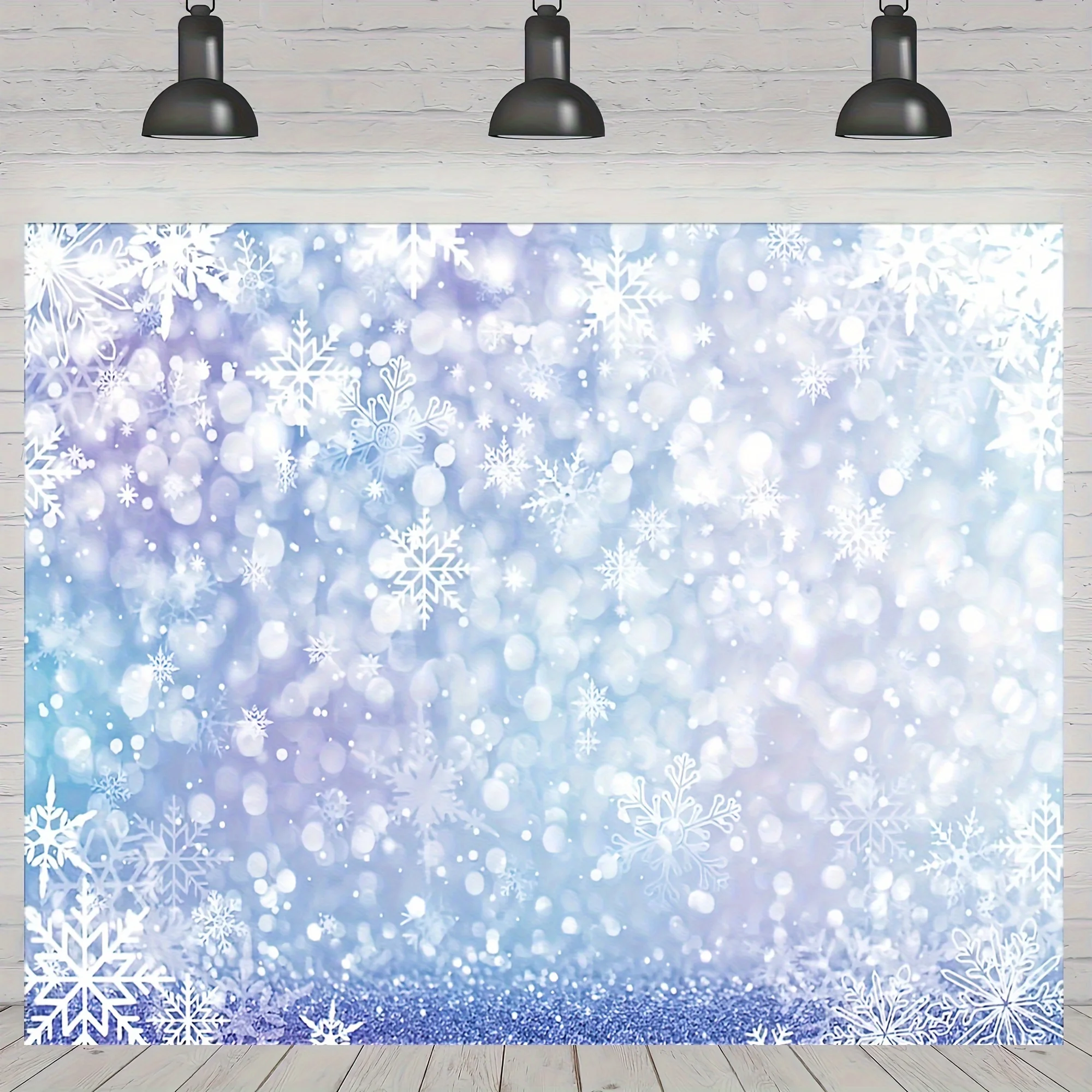 Weihnachten Winter weiße Schneeflocke Hintergrund Eis blau verstreut Baby Fotografie Dekoration Banner Foto Booth Requisiten