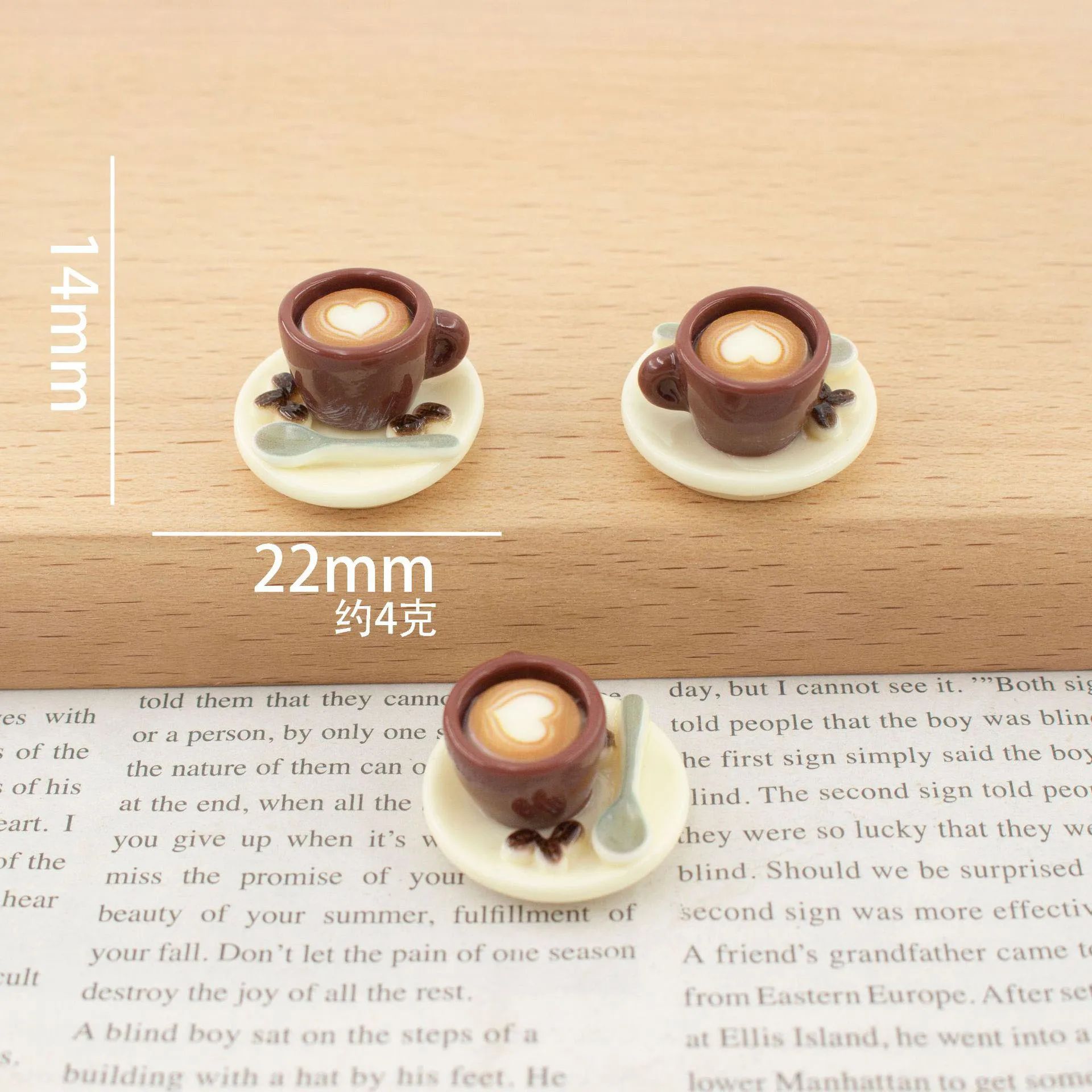 10pcs Miniature Coffee Series Resin Desktop Small Decorative Pieces doll house decoration Handmade DIY decorative accessories view 6