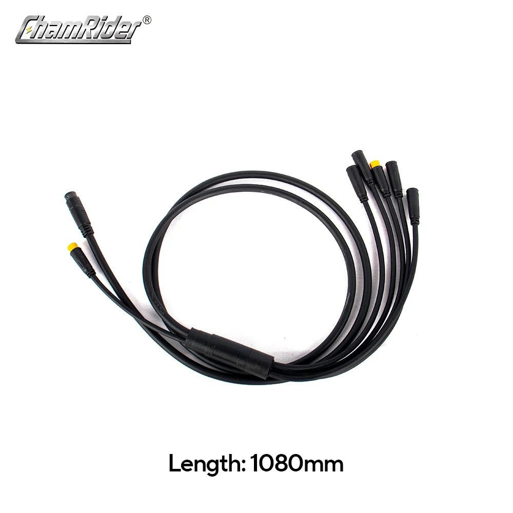 ChamRider Ebike wasserdichtes 2-zu-5-Hauptkabel – verbindet Display, Gas, Bremse, Controller und Scheinwerfer
