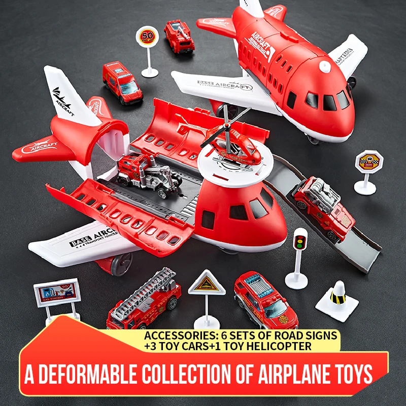 Creative and novel deformation airplane toy combination - Multiple themes, gift box packaging - Gifts suitable for boys and girl