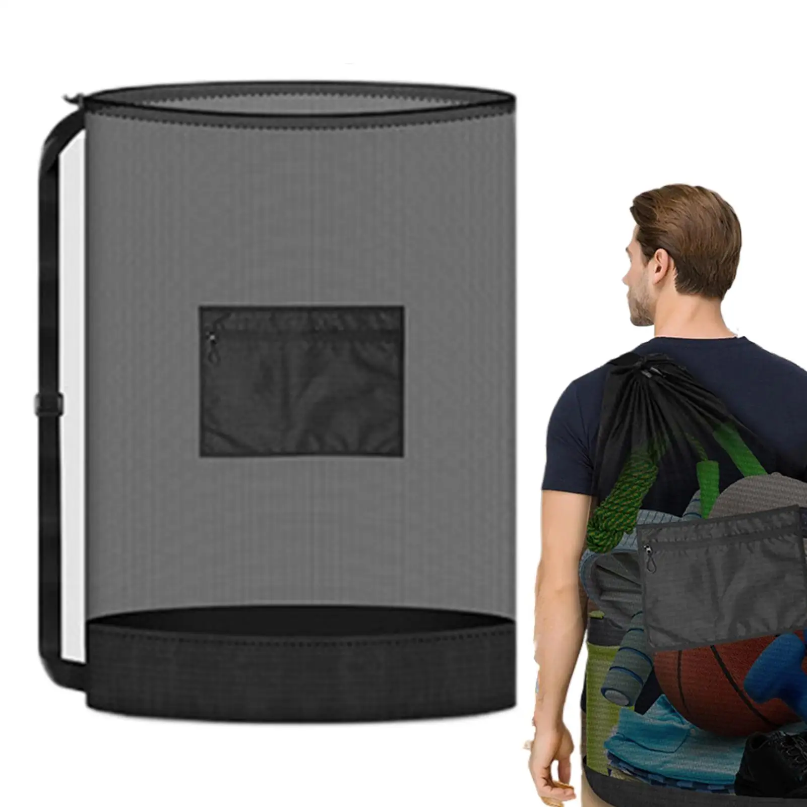 Saco de bola de futebol resistente saco de malha de futebol multi funcional equipamentos esportivos armazenamento net bolsa para atletas jovens mulheres adolescentes