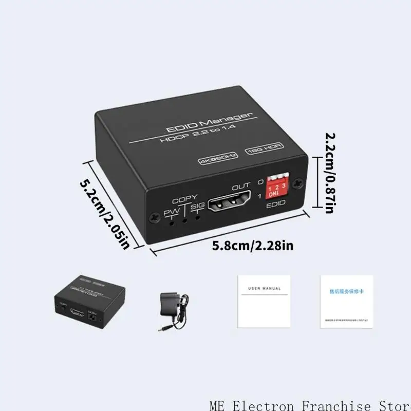 T5EA HDTV-CONBATIC EDID EDID محاكي 4K 60Hz COLIER PRE SET OPTION