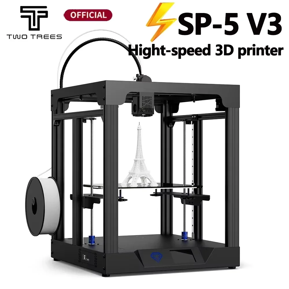 

Twotrees SP-5 V3 3D Printer Metal frame Core XY FDM Hotbed PEI 350MM/s High Speed Color Printer Dual Z Axis Print PA/PC/PLA