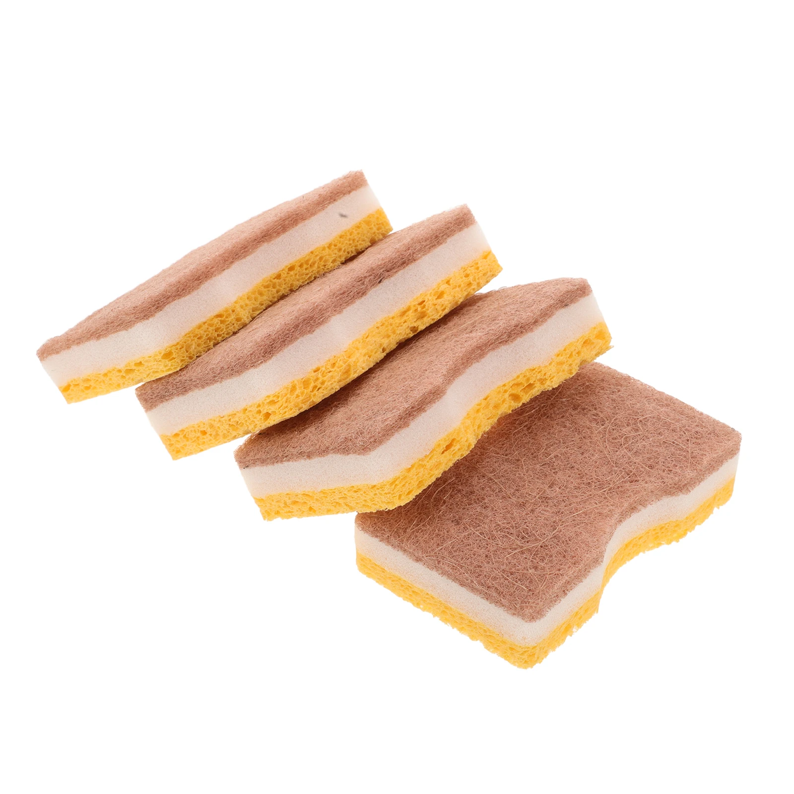 

4Pcs Natural Dish Scrubber Sponge High Absorbency Fast Drying Reusable Washable Kitchen Sponges for Dishwashing Grease Removal
