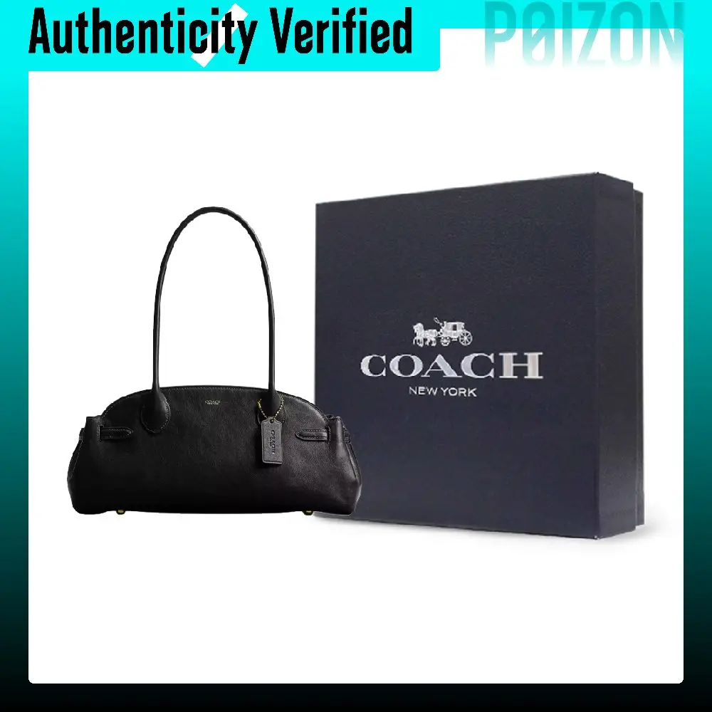 COACH Empire Carryall Cow Leather Shoulder Bag Large Women's Black CCM57-B4BK