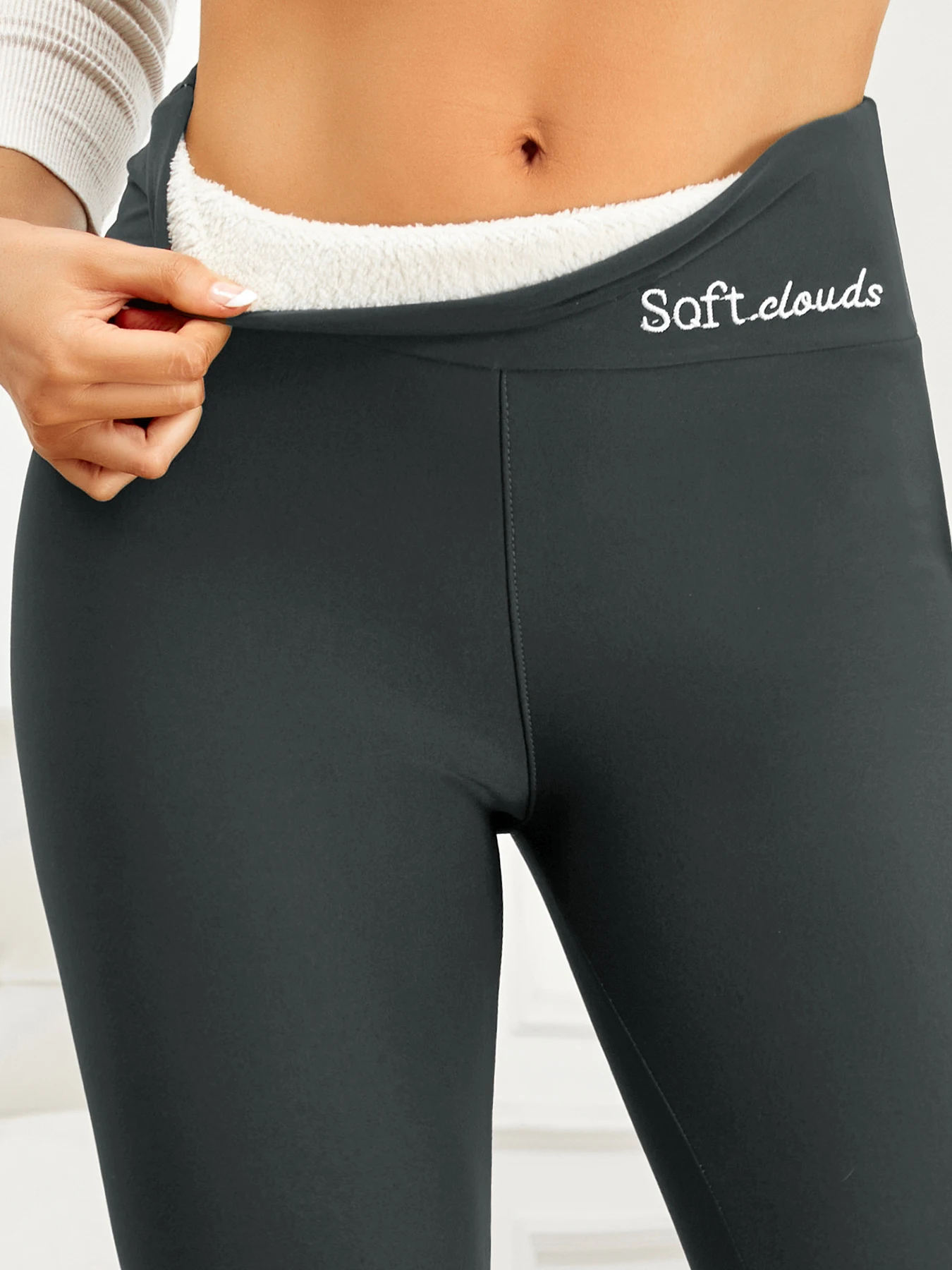 النساء الشتاء رشاقته الدافئة طماق لامب الكشمير طماق عالية الخصر الصوف الجوارب المرنة الجوارب الدافئة السراويل ضئيلة المخملية يغطي الرجل