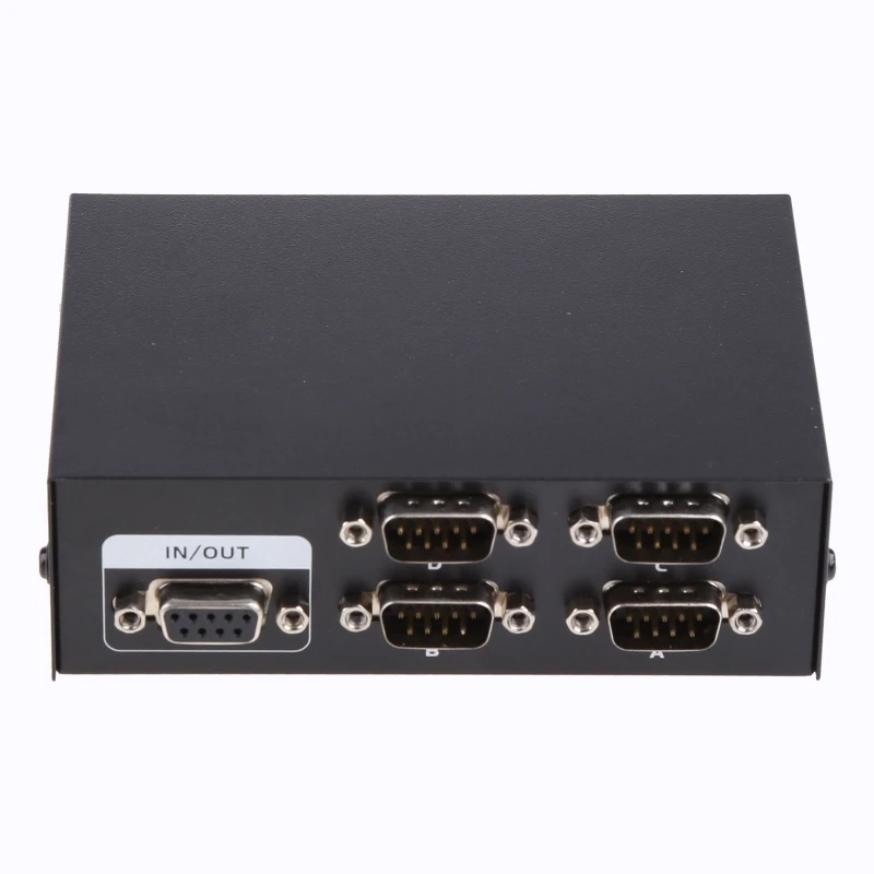 DB9 Pin Serial RS232 Switch Manual 4 Ports Data Sharing Switcher for Printer