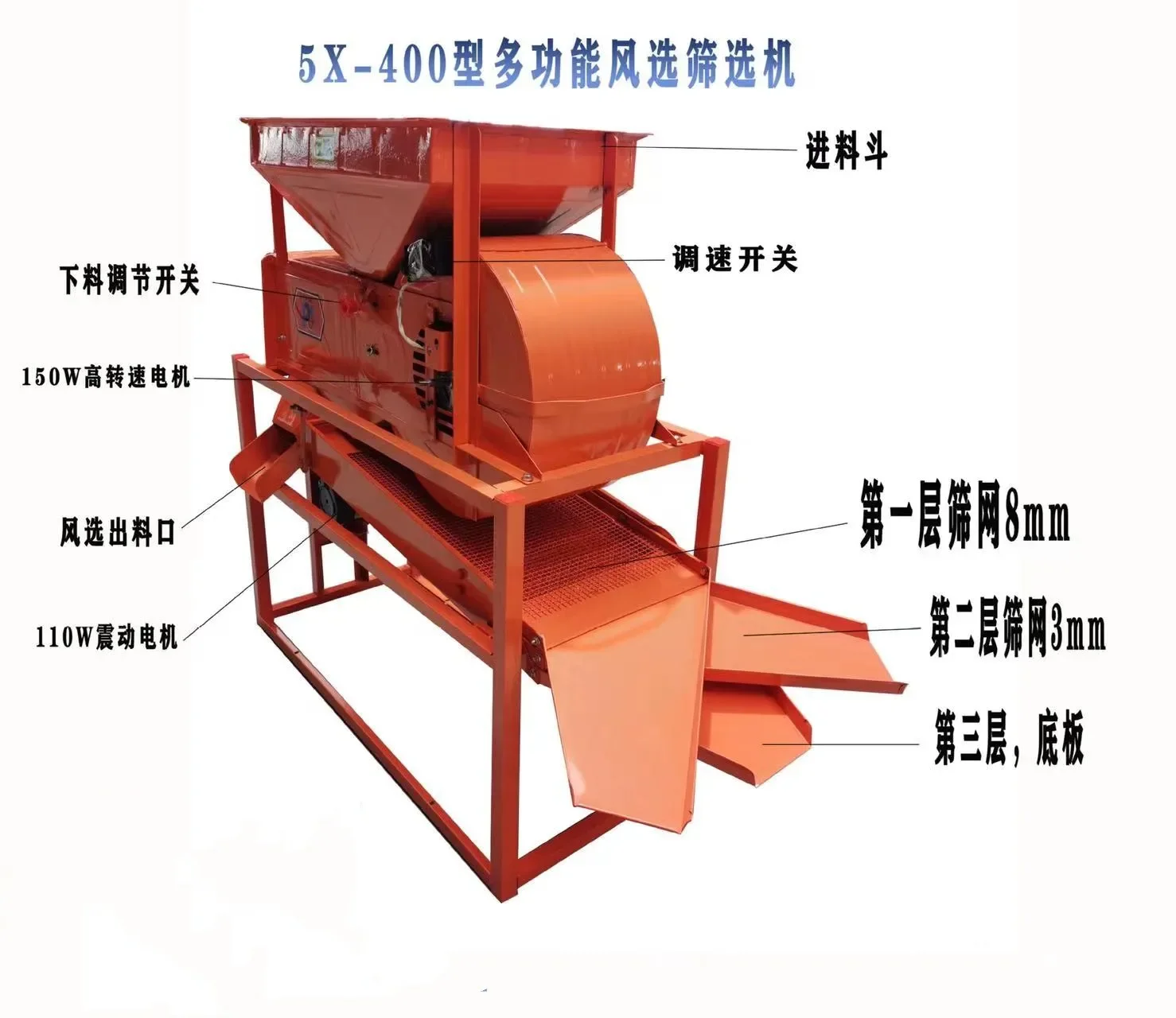 Farming Seed Processing Seed Grain Sorting Seed Cleaners Vibration Screening Machine