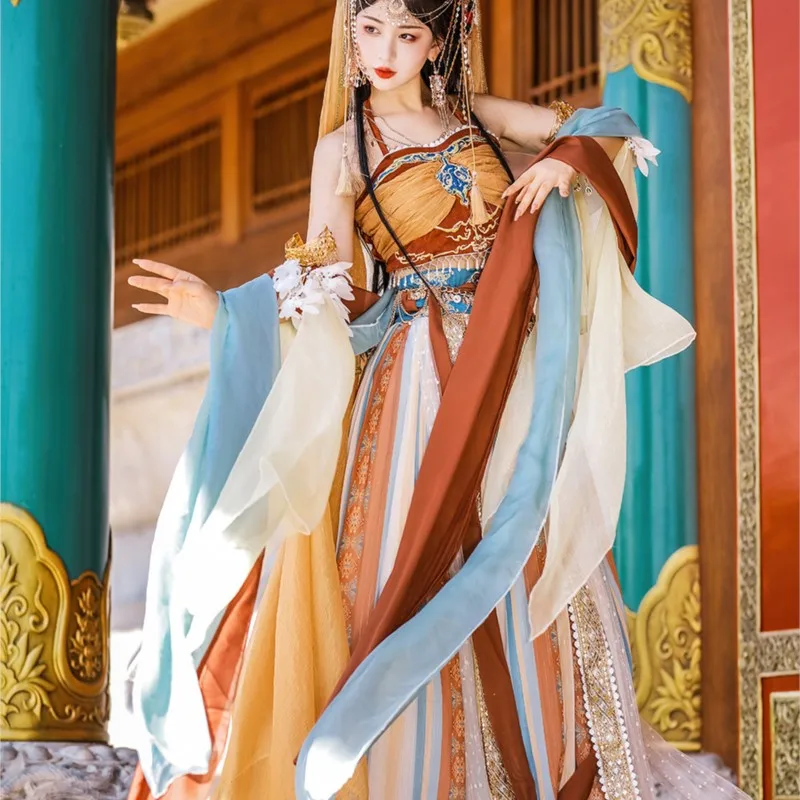 Exotic Hanfu female Guinea Western divinity costume full set