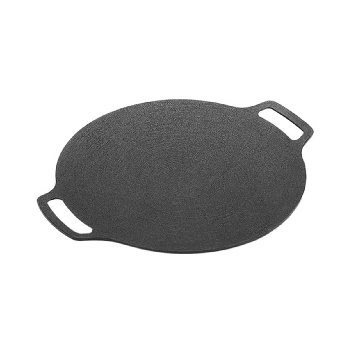 38Cm Thick Cast Iron Frying Pan Flat Pancake Griddle Non-Stick Bbq Grill Induction Cooker Open Flame Cooking Pot