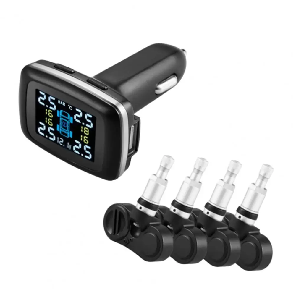 Tire Pressure Monitor System Advanced Wireless Tire Pressure Monitoring System with Wide Range Detection for Accurate Real-time