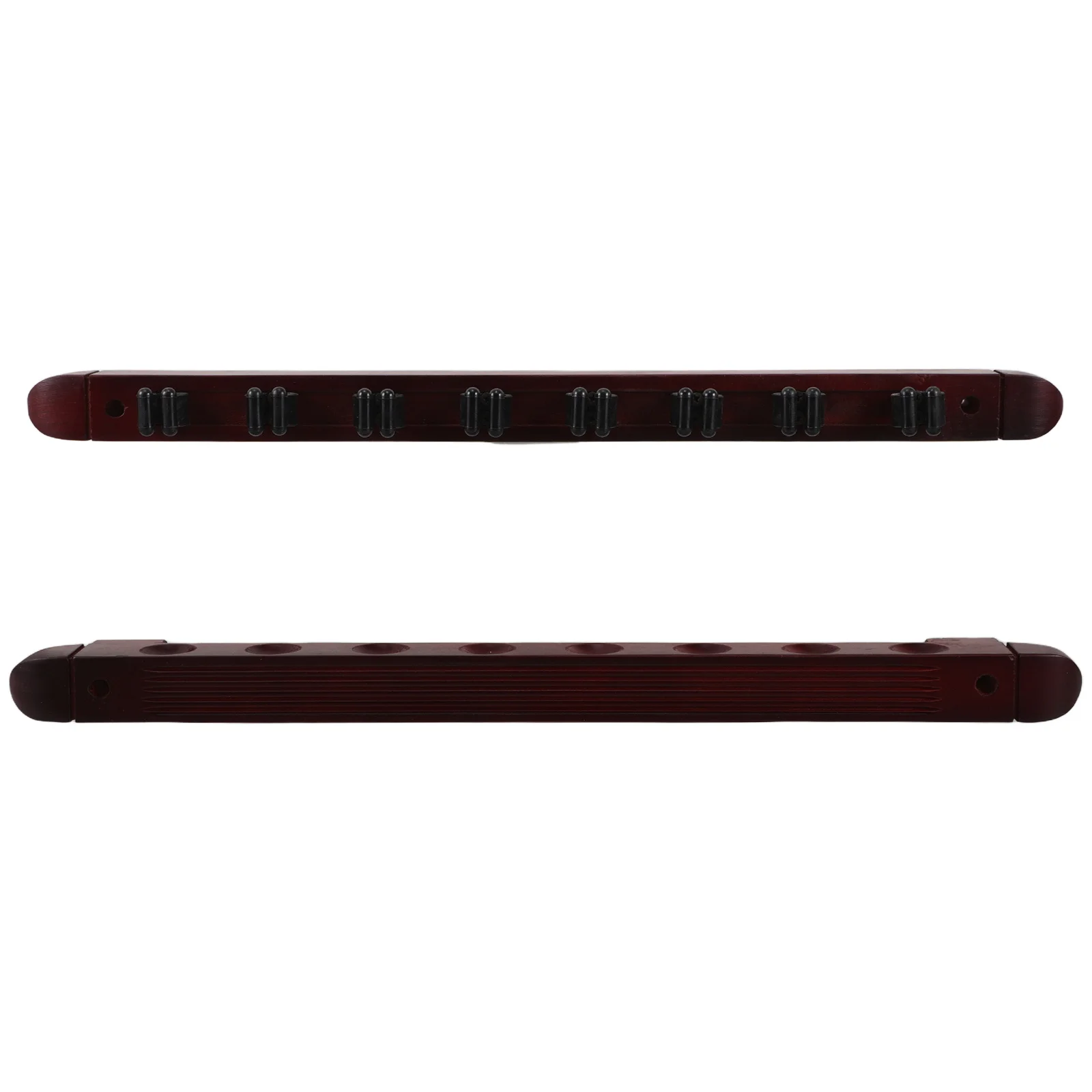 

1Set 8 Hole Pool Cue Rack Solid Wood Wall Mounted Holder Roman Style Billiard Stick Display Storage Organizer for Game Room