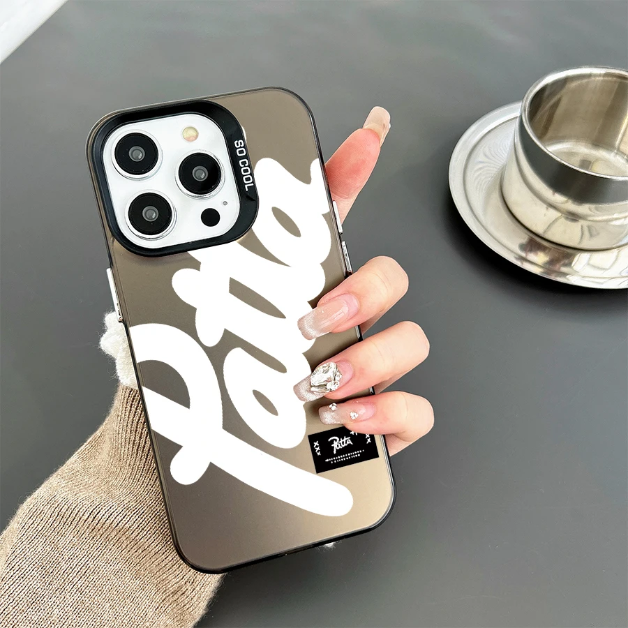 A Drop Resistant Phone Case Suitable For iPhone 7 8 11 12 13 14 15 X XR XS Plus Pro Max SE2 PC + TPU Material Letter Pattern