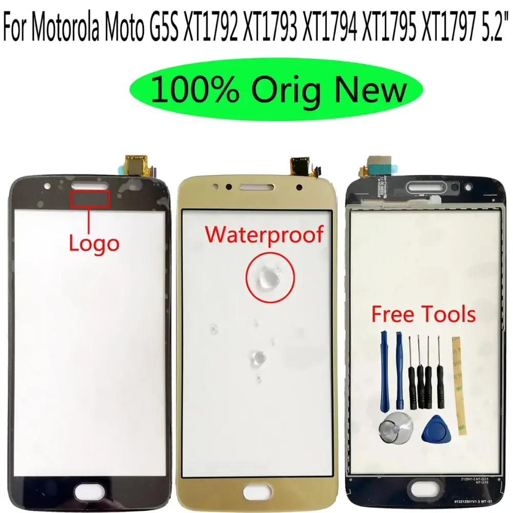 

Shyueda 100% оригинальный новый 5,2 "для Motorola Moto G5S XT1792 XT1793 XT1794 XT1795 XT1797 внешнее Переднее стекло сенсорный экран дигитайзер