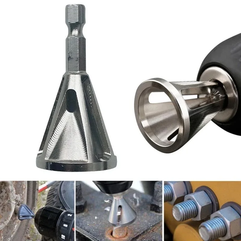 1pc Chamfering Tool, Chuck Drill Tool, Metal Deburring External Chamfering Tool, Grinding Angle Trimming, Suitable for Various C