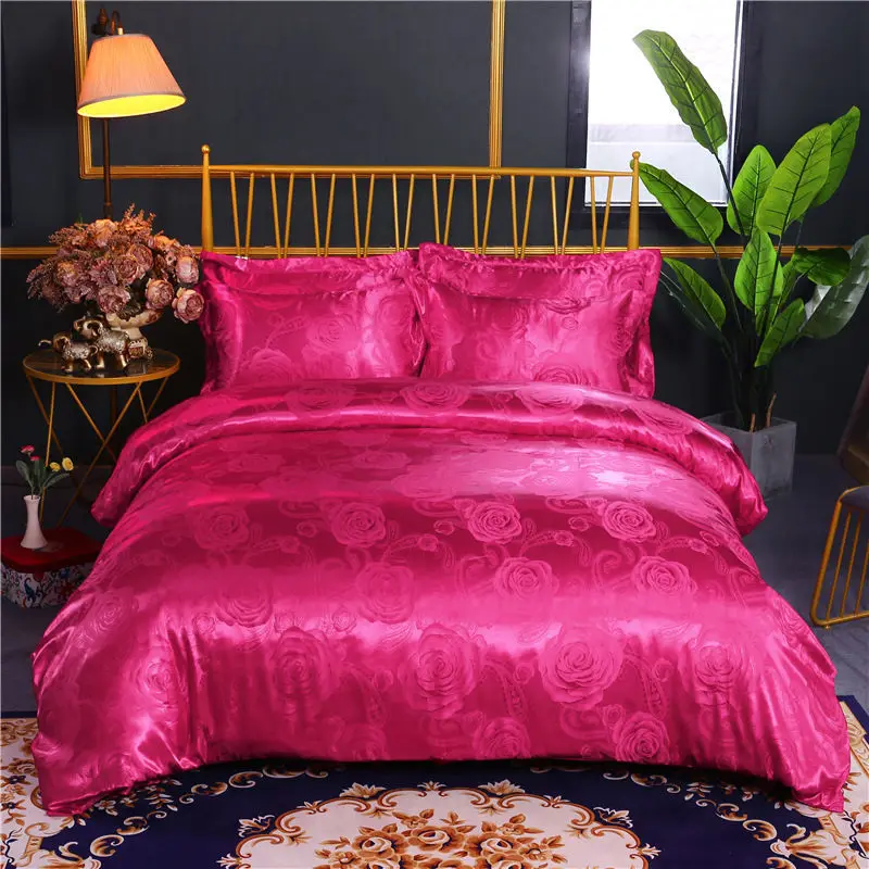 

Ice silk quilt cover single piece silk satin jacquard satin European silk smooth polished quilt cover single person