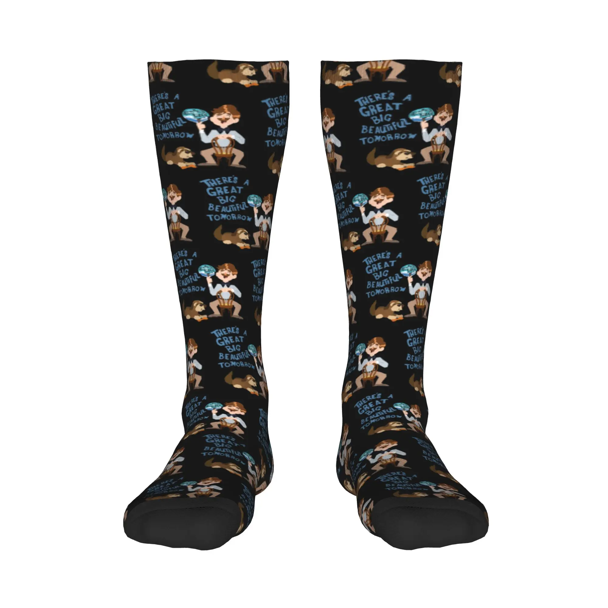 

All Seasons Crew Stockings Man Has A Dream Socks Harajuku Funny Hip Hop Long Socks Accessories for Men Women Christmas Gifts