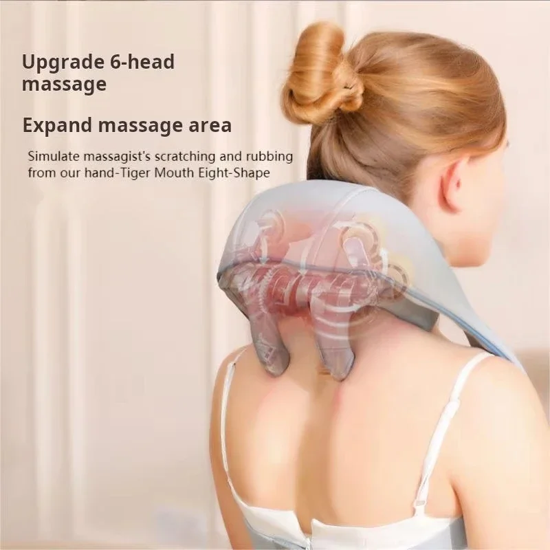 Factory Price Convenient Portable Neck Shoulder Pain Relief Massager Heating Kneading Back Shoulder Relaxing Massager