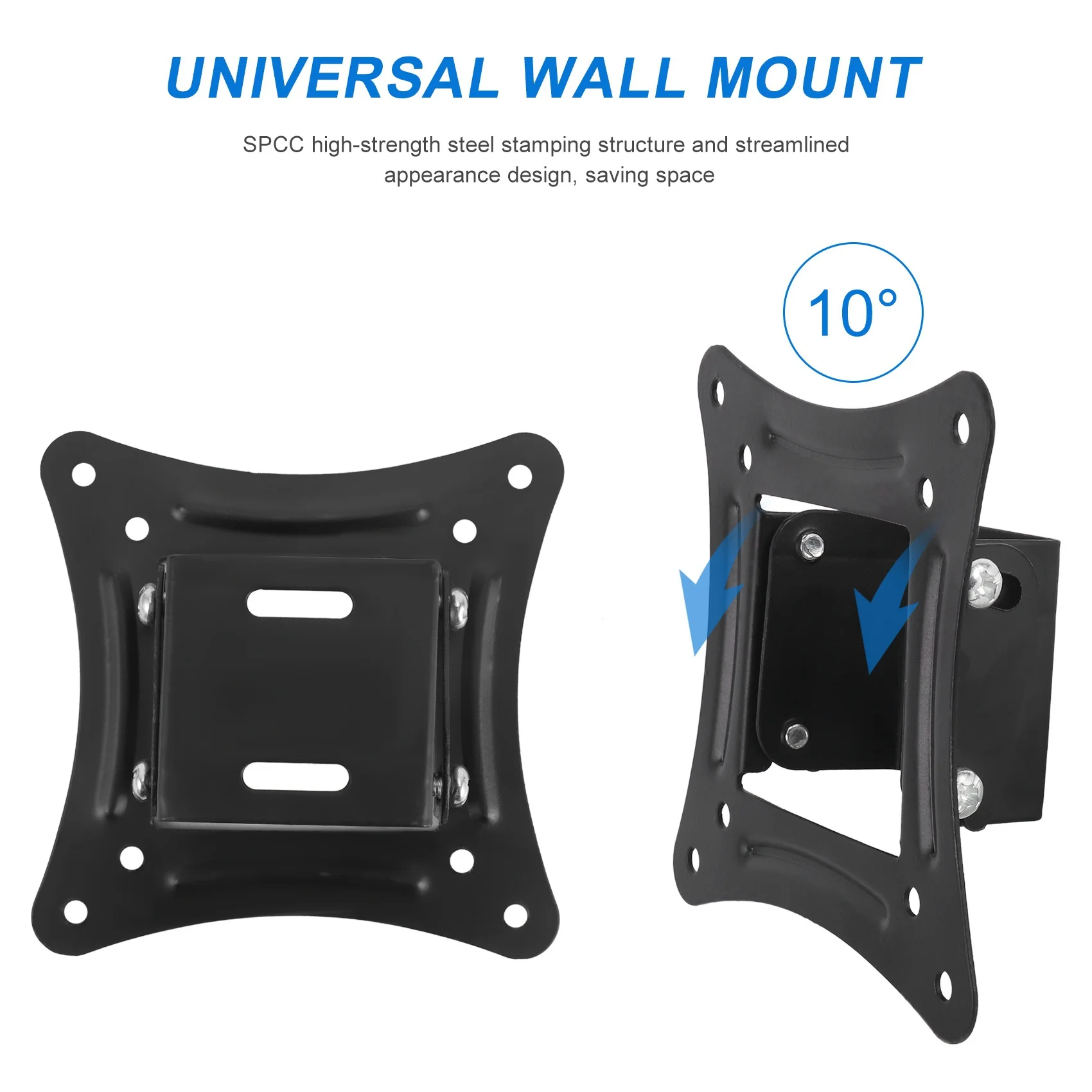 ขาตั้งติดผนังอเนกประสงค์สำหรับหน้าจอ LCD ขนาด14-27นิ้วปรับความสูงได้สำหรับ Tv-C12 VESA