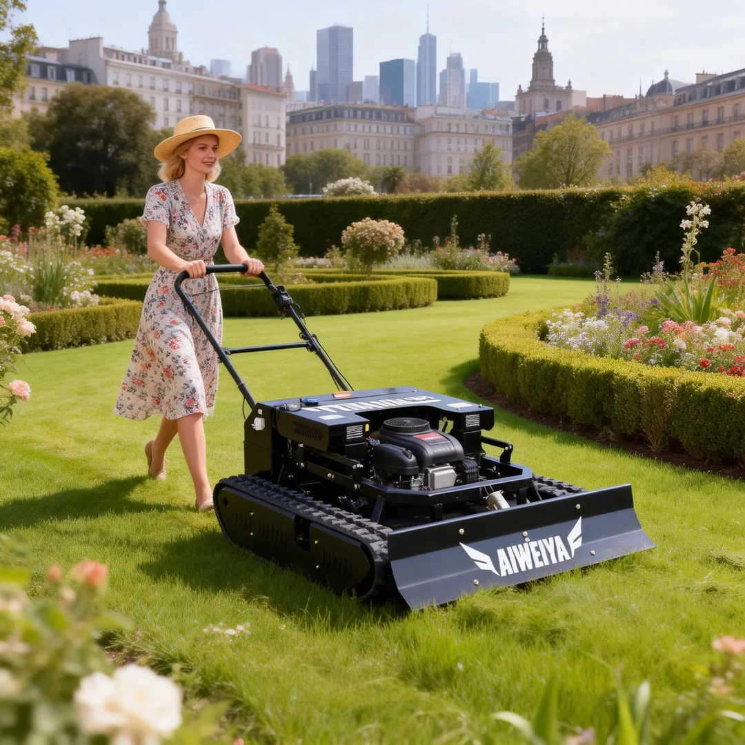 Customized Tracked Lawn Mower Multifunctional All Terrain One-Click Start Stop Easy Operation Family All-Round Helper