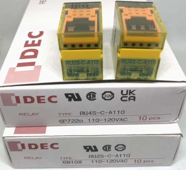 RU2S-D24 IDEC Relay + base RU4S-D24 RU2S RU4S A24 A110 A220 D12 D24 D110 SN2S-05D SN4S-05D
