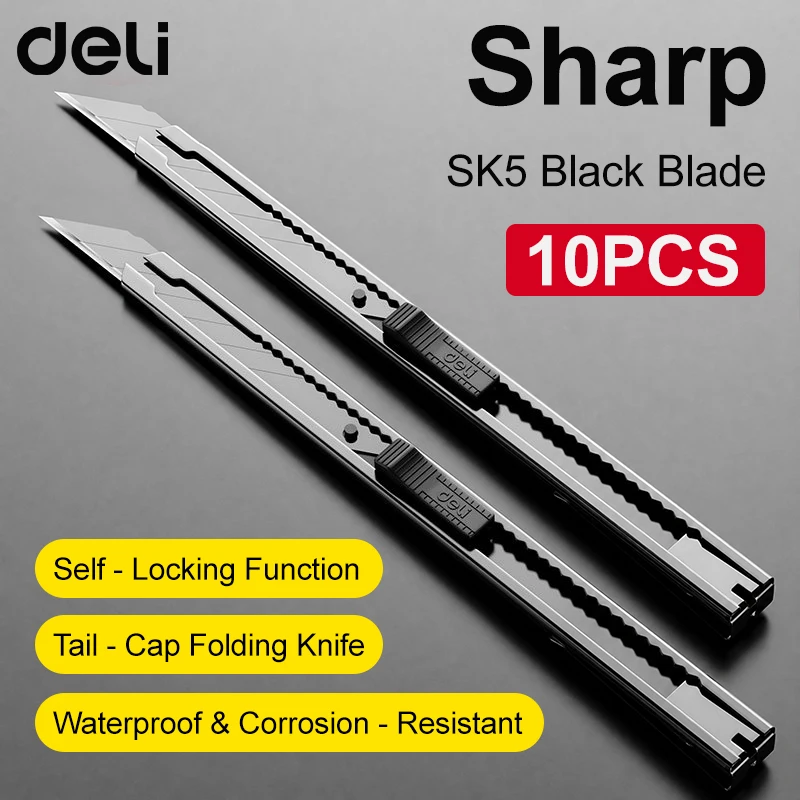 1/5/10Pcs Stainless Steel Utility Knife Set - Non-Slip Paper