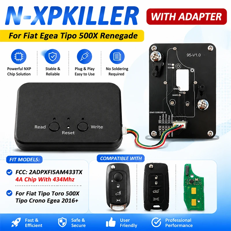 MCKB095 Lötfreier Adapter Kompatibel mit nxpkiller Passend für FCC RX2RKEL9 4A NCF Chip 434Mhz Für Fiat Egea Tipo 500X Für Jeep Renegade – Detail 3