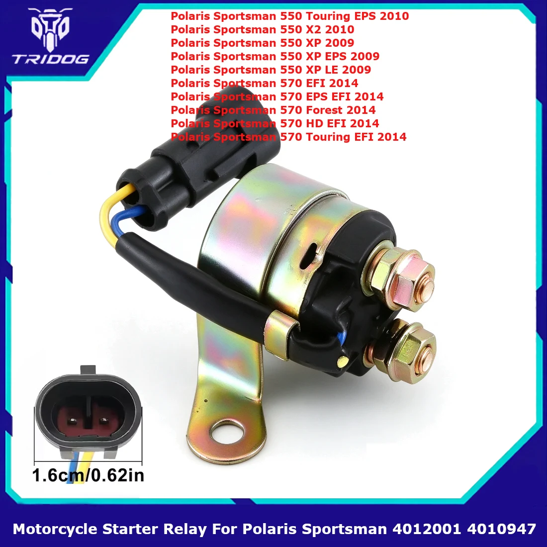 Starter Solenoid Relay For Polaris Sportsman 550 XP X2 Touring EPS 570 EFI Forest HD Touring 2009-2014 OEM 4012001 4010947 ATV