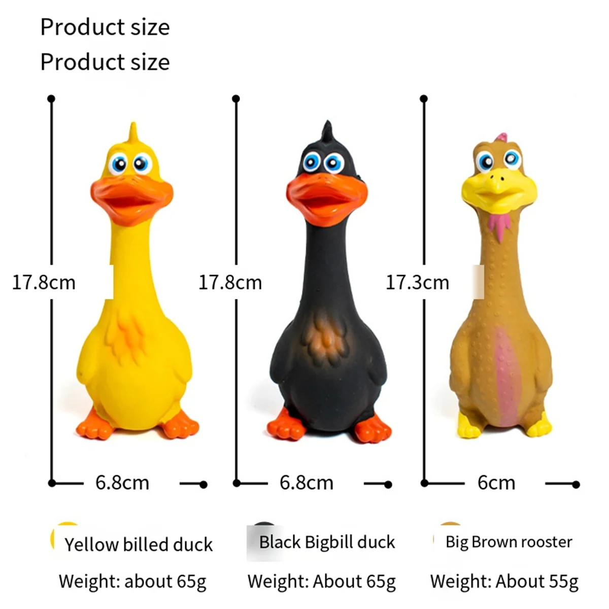 Pets Dog Toys Screaming Chicken Squeeze Sound Toy Rubber Pig Duck Squeaky Chew Bite Resistant Toy Puppy Training Interactive