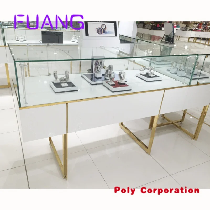 Custom  Portable jewelry display cases for trade shows luxury jewellery shop jewelry kiosk